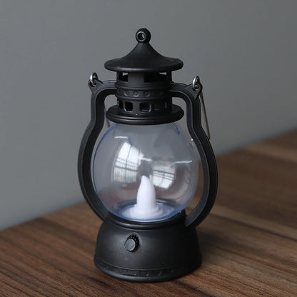 MyKids-USA® Halloween 4 pieces set Vintage Hanging Oil Lamp Electronic Candle Pumpkin Light