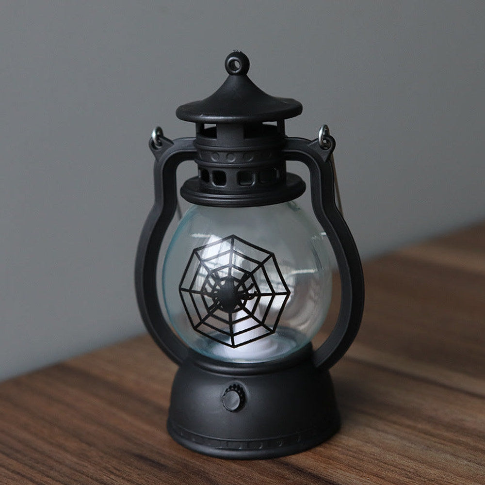 MyKids-USA® Halloween 4 pieces set Vintage Hanging Oil Lamp Electronic Candle Pumpkin Light