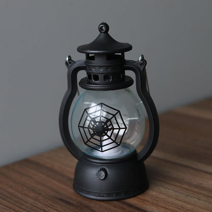 MyKids-USA® Halloween 4 pieces set Vintage Hanging Oil Lamp Electronic Candle Pumpkin Light