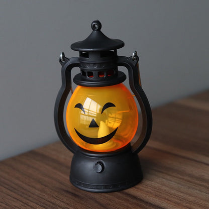 MyKids-USA® Halloween 4 pieces set Vintage Hanging Oil Lamp Electronic Candle Pumpkin Light