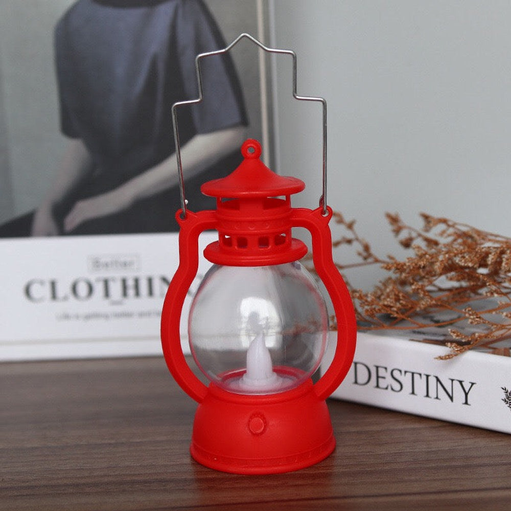 MyKids-USA® Halloween 4 pieces set Vintage Hanging Oil Lamp Electronic Candle Pumpkin Light