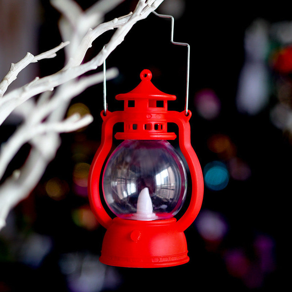 MyKids-USA® Halloween 4 pieces set Vintage Hanging Oil Lamp Electronic Candle Pumpkin Light