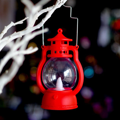 MyKids-USA® Halloween 4 pieces set Vintage Hanging Oil Lamp Electronic Candle Pumpkin Light