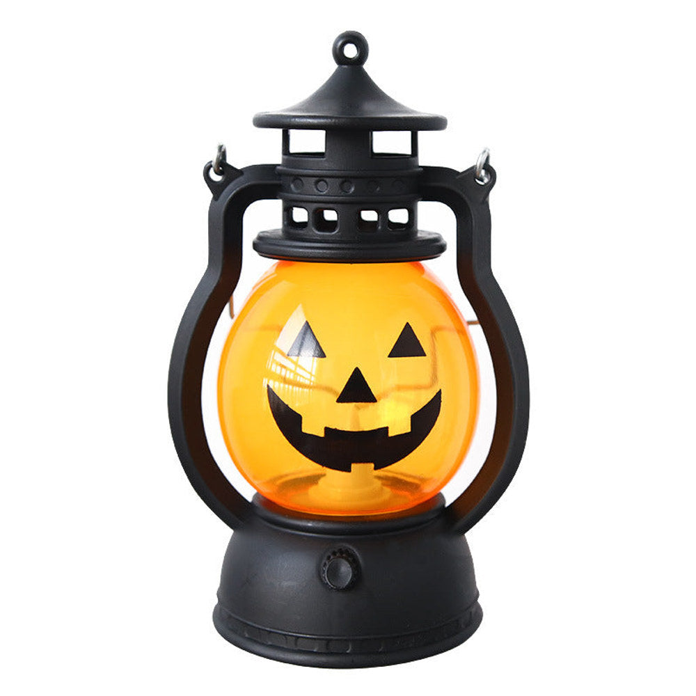 MyKids-USA® Halloween 4 pieces set Vintage Hanging Oil Lamp Electronic Candle Pumpkin Light