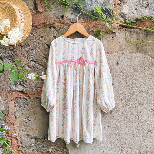 MyKids-USA® Arrival Baby Kids Girls Floral Pattern Long Sleeves Crew Neck Dress