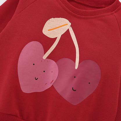 MyKids-USA® Cartoon Pattern Long Sleeves Pullover for Stylish Girls