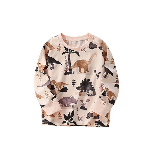 MyKids-USA® Dinosaurs Cartoon Pattern Long Sleeves Top for Boys
