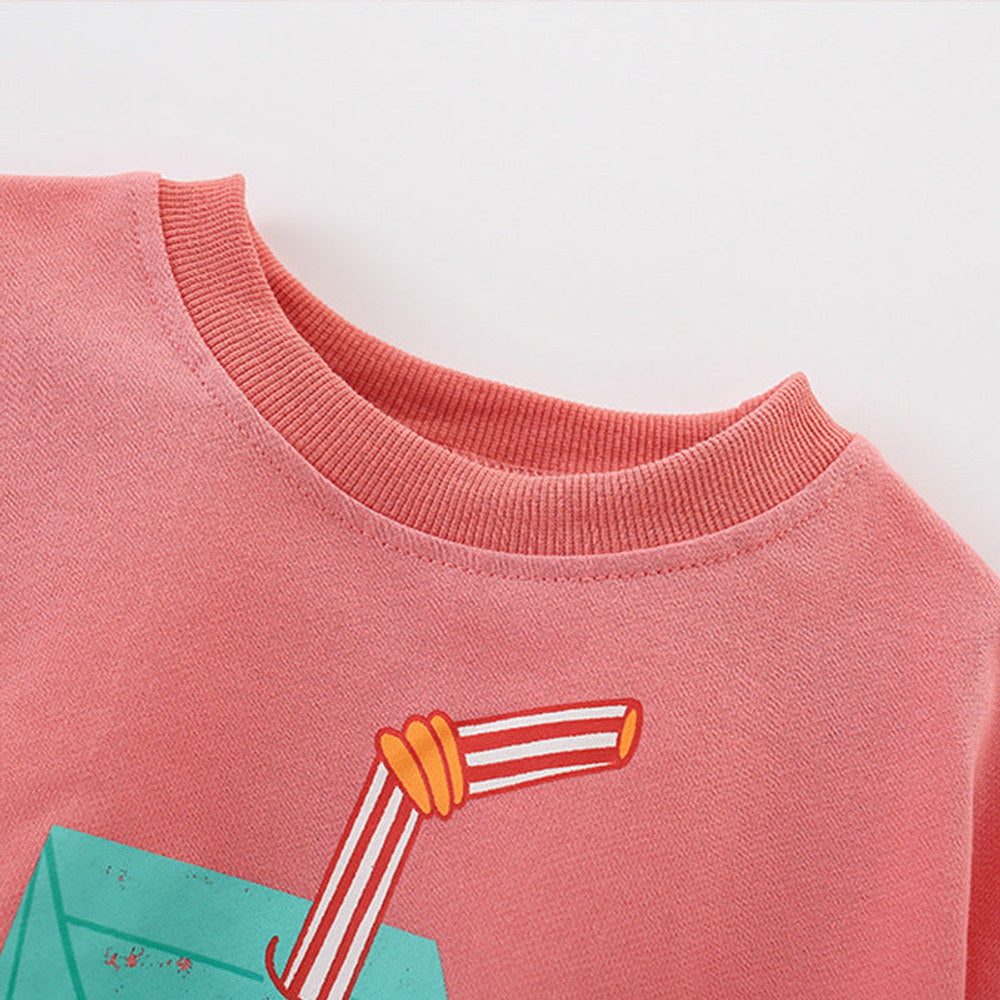 MyKids-USA® Cartoon Pattern Long Sleeves Pullover for Stylish Girls