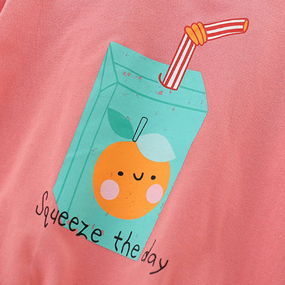 MyKids-USA® Cartoon Pattern Long Sleeves Pullover for Stylish Girls