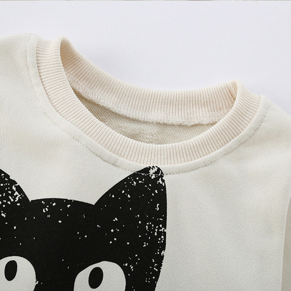MyKids-USA® Autumn and Spring Arrival Animals Cartoon Pattern Long Sleeves Pullover for Stylish Girls