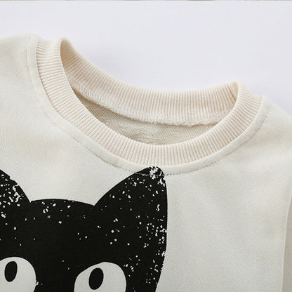 MyKids-USA® Autumn and Spring Arrival Animals Cartoon Pattern Long Sleeves Pullover for Stylish Girls