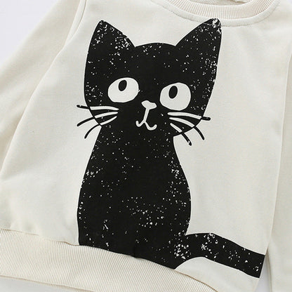 MyKids-USA® Autumn and Spring Arrival Animals Cartoon Pattern Long Sleeves Pullover for Stylish Girls