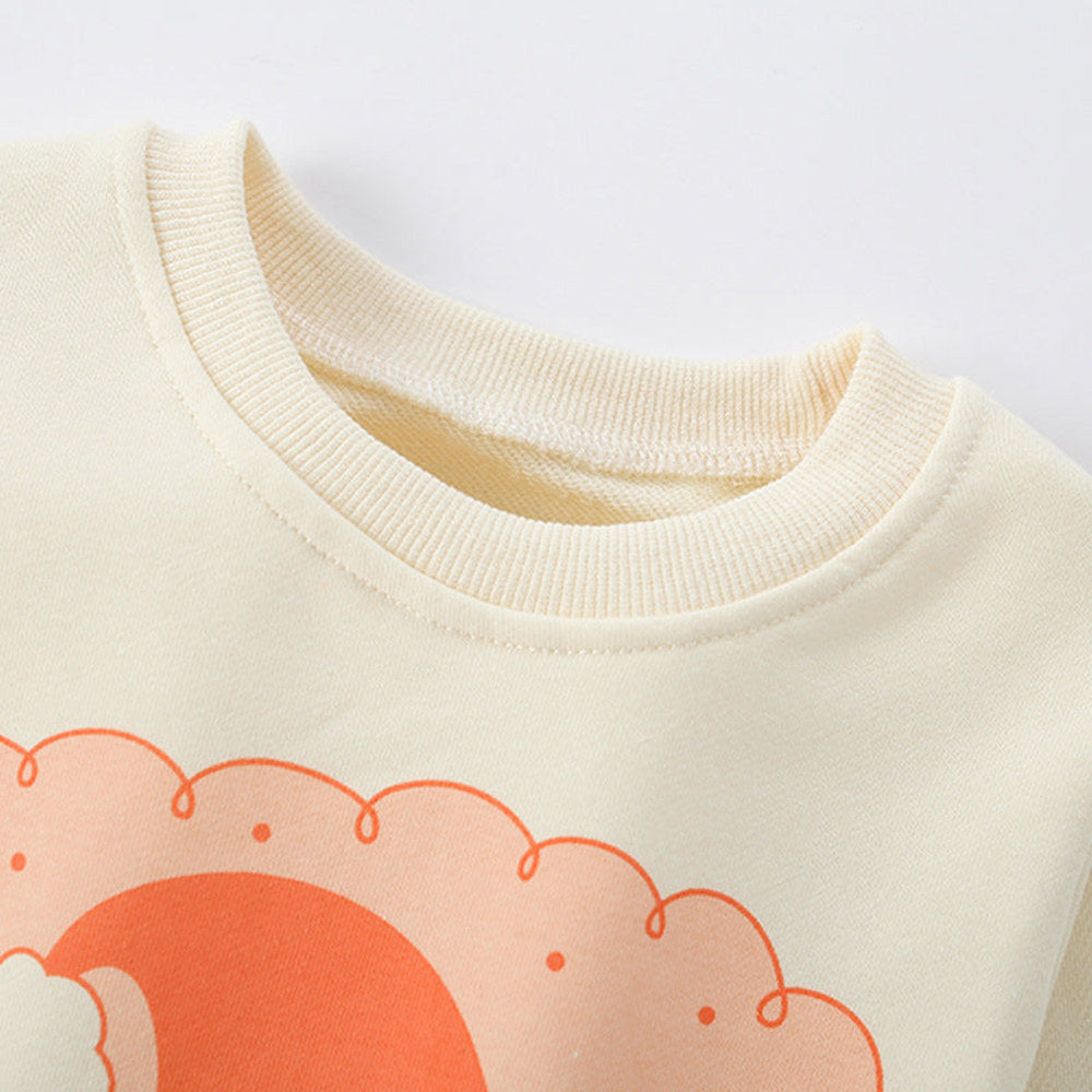 MyKids-USA® Christmas Cartoon Pattern Long Sleeves Pullover for Stylish Girls