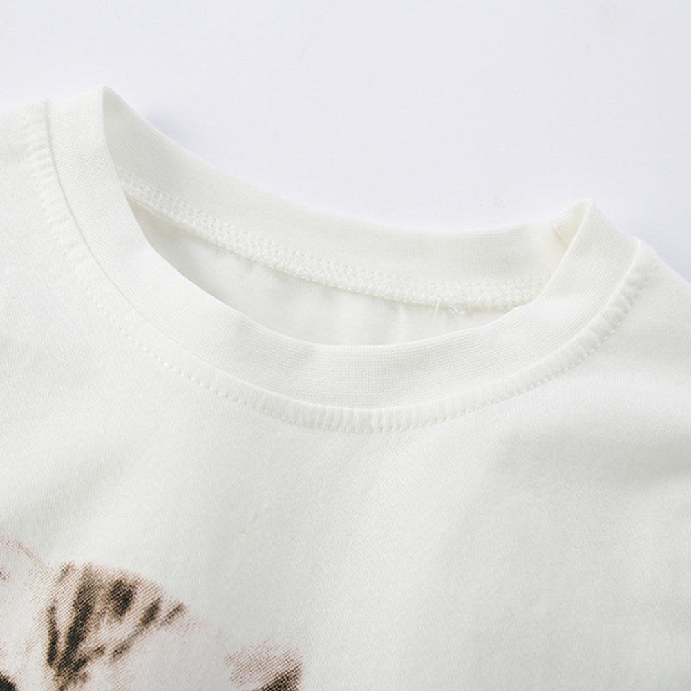 MyKids-USA® Animals Cartoon Pattern Long Sleeves Pullover for Stylish Girls