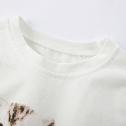 MyKids-USA® Animals Cartoon Pattern Long Sleeves Pullover for Stylish Girls