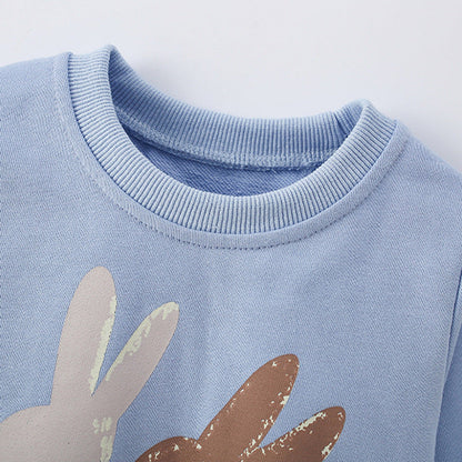 MyKids-USA® Animals Cartoon Pattern Long Sleeves Pullover for Stylish Girls