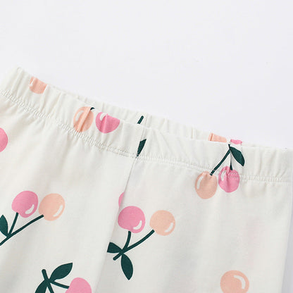 MyKids-USA® Baby Kids Girls Flowers Pattern Casual Pants