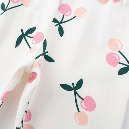 MyKids-USA® Baby Kids Girls Flowers Pattern Casual Pants