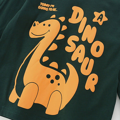 MyKids-USA® Dinosaurs Cartoon Pattern Long Sleeves Top for Stylish Boys