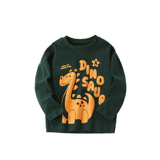 MyKids-USA® Dinosaurs Cartoon Pattern Long Sleeves Top for Stylish Boys