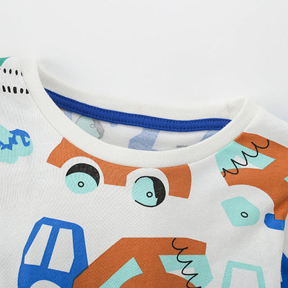 MyKids-USA® Cartoon Pattern Long Sleeves Top for Stylish Boys