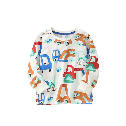 MyKids-USA® Cartoon Pattern Long Sleeves Top for Stylish Boys