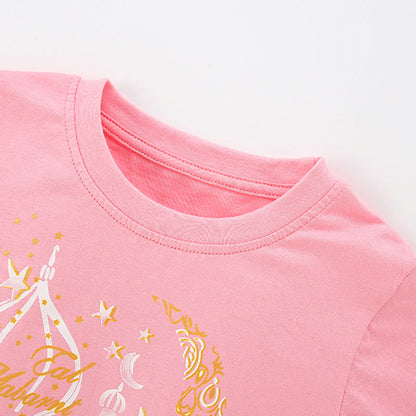 MyKids-USA® Spring and Autumn Girls Stars Pattern Long Sleeves Top and Pants Clothing Set