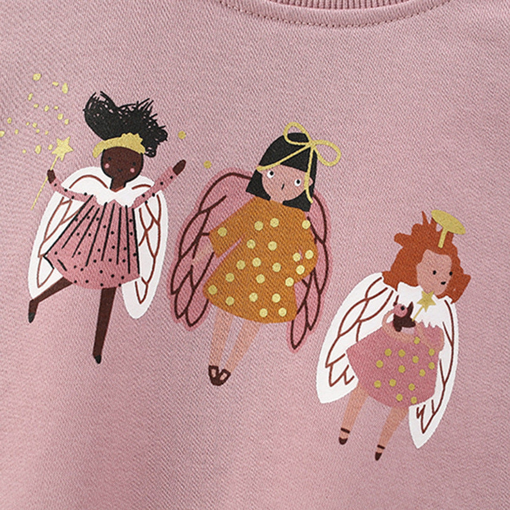 MyKids-USA® Spring and Autumn Girls Cartoon Pattern Long Sleeves Pullover and Pants Clothing Set
