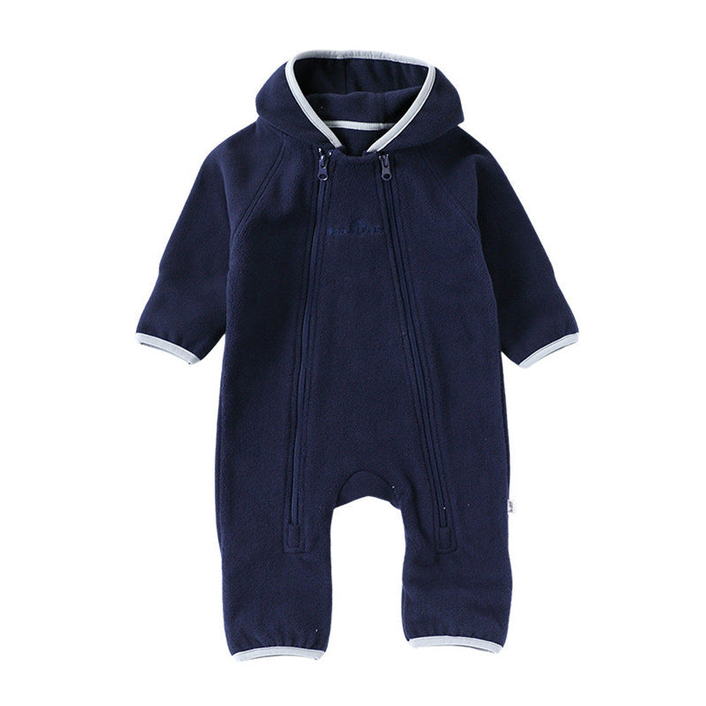 MyKids-USA® Winter Arrival Baby Unisex Long Sleeves Solid Color Letters Pattern Zip-up Rompers
