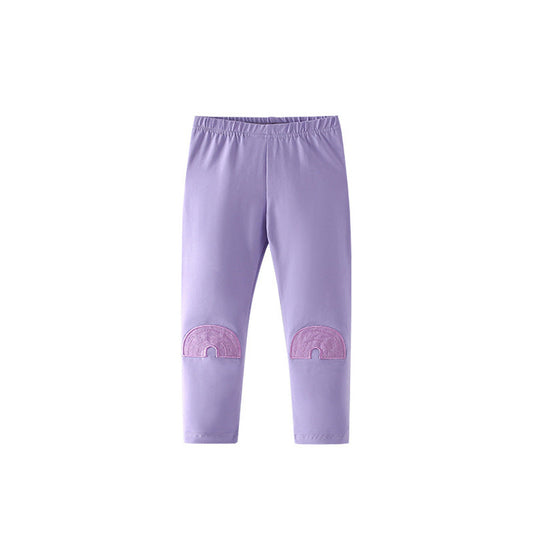 Autumn Arrival Baby Kids Girls Rainbows Pattern Casual Pants