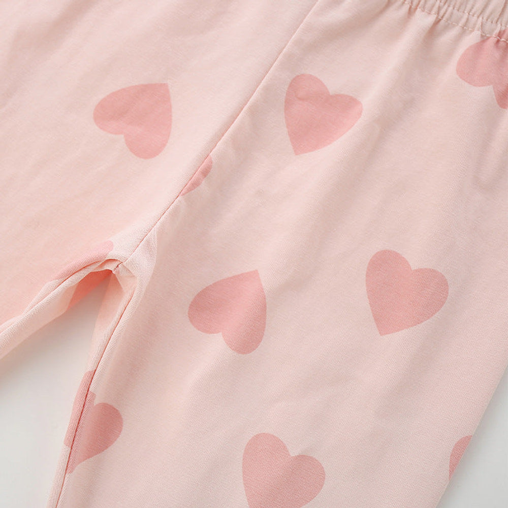 MyKids-USA® Autumn Arrival Baby Kids Girls Hearts Pattern Casual Pants