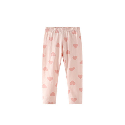 MyKids-USA® Autumn Arrival Baby Kids Girls Hearts Pattern Casual Pants