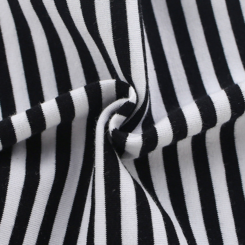 MyKids-USA® Autumn Arrival Baby Kids Girls Cartoon and Striped Pattern Casual Pants