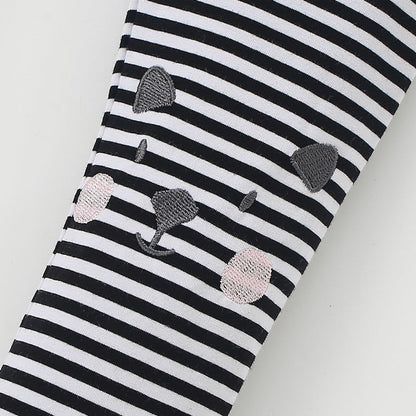 MyKids-USA® Autumn Arrival Baby Kids Girls Cartoon and Striped Pattern Casual Pants