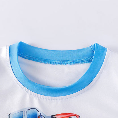 MyKids-USA® Big Wheels Monster Truck Pajama Set – Long Sleeve Top and Pants for Kids