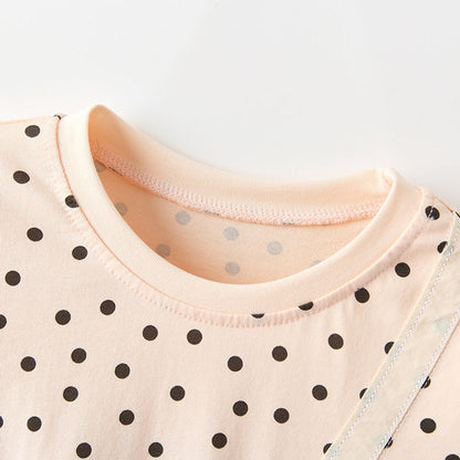 MyKids-USA® Dots Pattern Long Sleeves Top for Stylish Girls