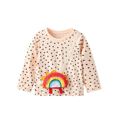 MyKids-USA® Dots Pattern Long Sleeves Top for Stylish Girls