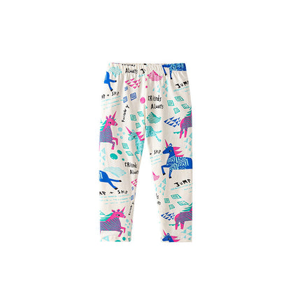 MyKids-USA® Baby Kids Girls Cartoon Pattern Cute Pants