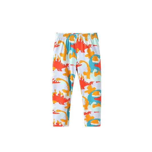 MyKids-USA® Baby Kids Girls Dinosaurs Cartoon Pattern Casual Pants