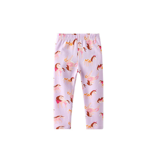 MyKids-USA® Baby Kids Girls Cartoon Pattern Casual Pants