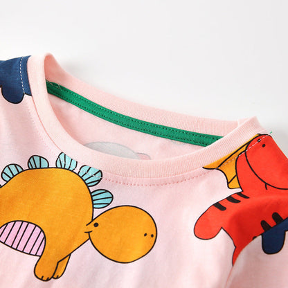 MyKids-USA® Girls Cartoon Pattern Long Sleeves Top and Pants Clothing Set