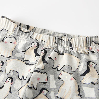 MyKids-USA® Baby Kids Girls Animals Cartoon Pattern Casual Pants