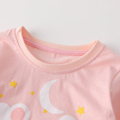 MyKids-USA® Girls Cartoon Pattern Long Sleeves Top and Pants Clothing Set