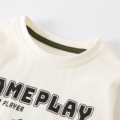 MyKids-USA® Boys Cartoon and Letters Pattern Long Sleeves Top and Pants Clothing Set