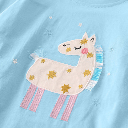 MyKids-USA® Girls Animals Cartoon Pattern Long Sleeves Top and Pants Clothing Set