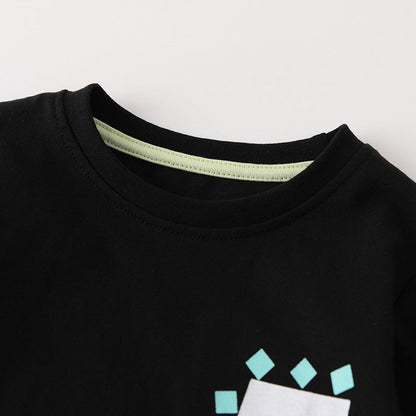 MyKids-USA® Boys Geometric Pattern Long Sleeves Top and Striped Pants Clothing Set