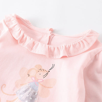 MyKids-USA® Autumn and Spring Arrival Cartoon Pattern Long Sleeves Top for Stylish Girls