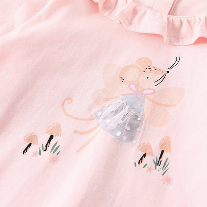 MyKids-USA® Autumn and Spring Arrival Cartoon Pattern Long Sleeves Top for Stylish Girls