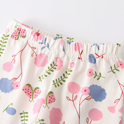 MyKids-USA® Baby Kids Girls Floral Pattern Casual Pants