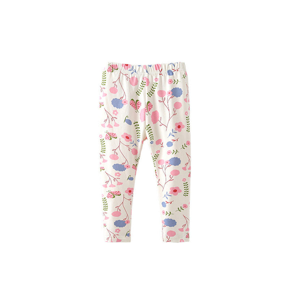 MyKids-USA® Baby Kids Girls Floral Pattern Casual Pants
